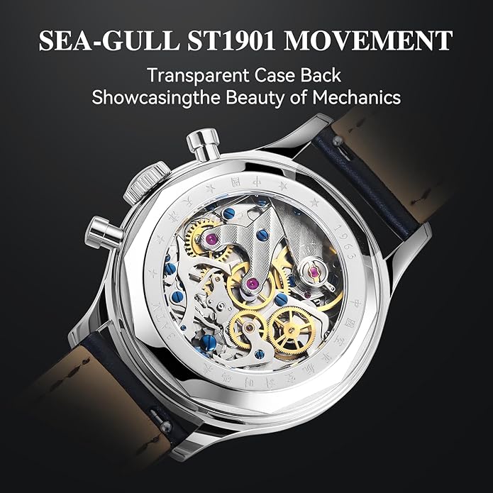 Seagull 1963 Reissue Sapphire Display Case Back Edition 38mm | 70th Anniversary